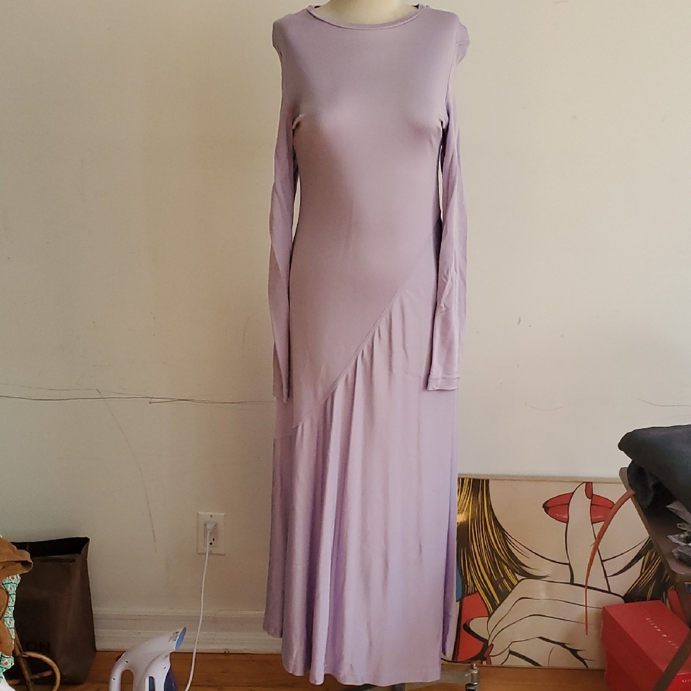Weekday Lavender Long Sleeve Maxi Dress